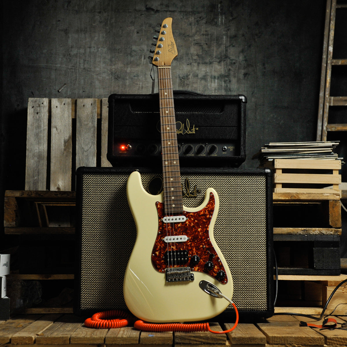 Suhr Classic S Dealer Select HSS - Vintage White RW w/Bag - Used
