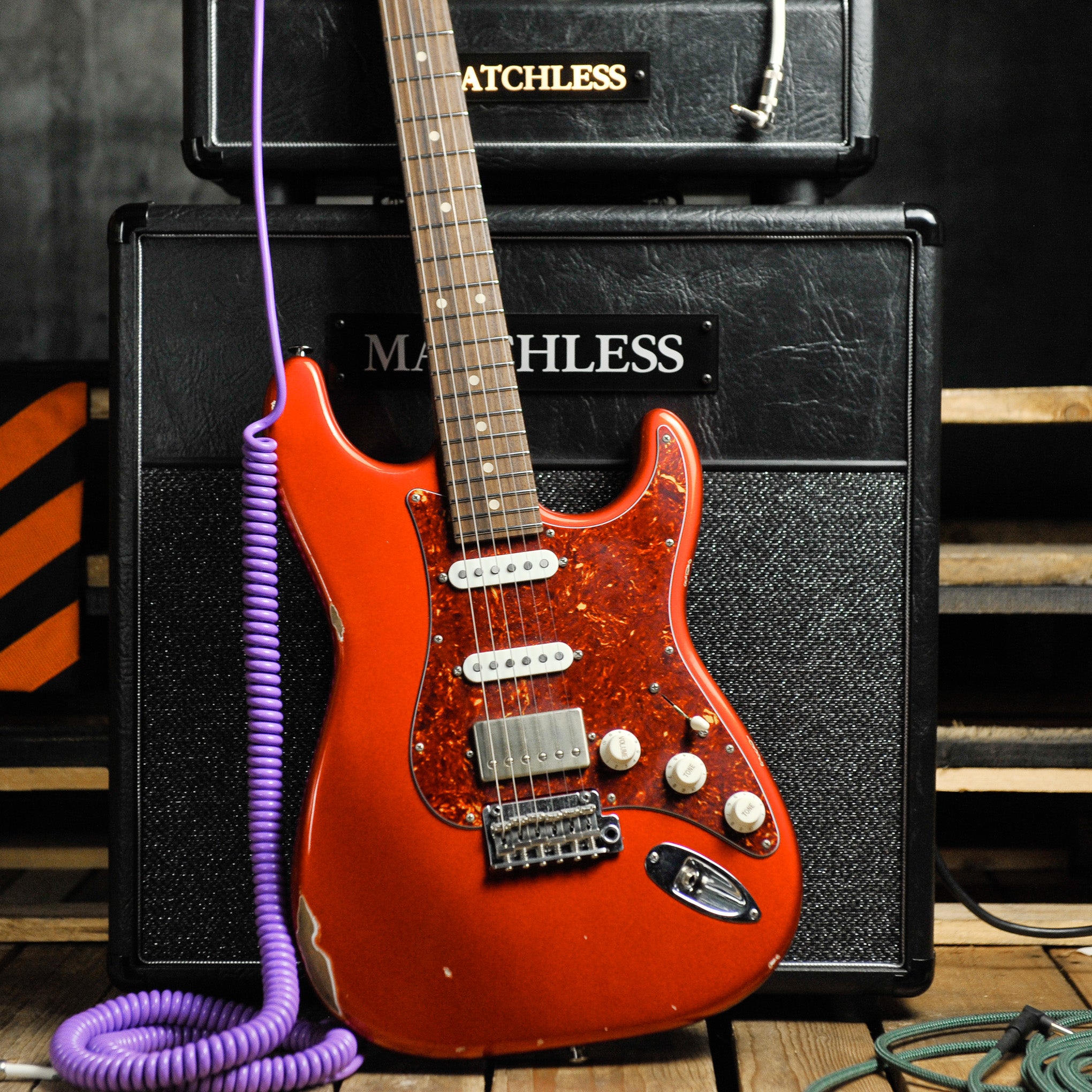 Suhr Classic S Antique Electric Guitar Candy Apple Red Medium Ageing - Used