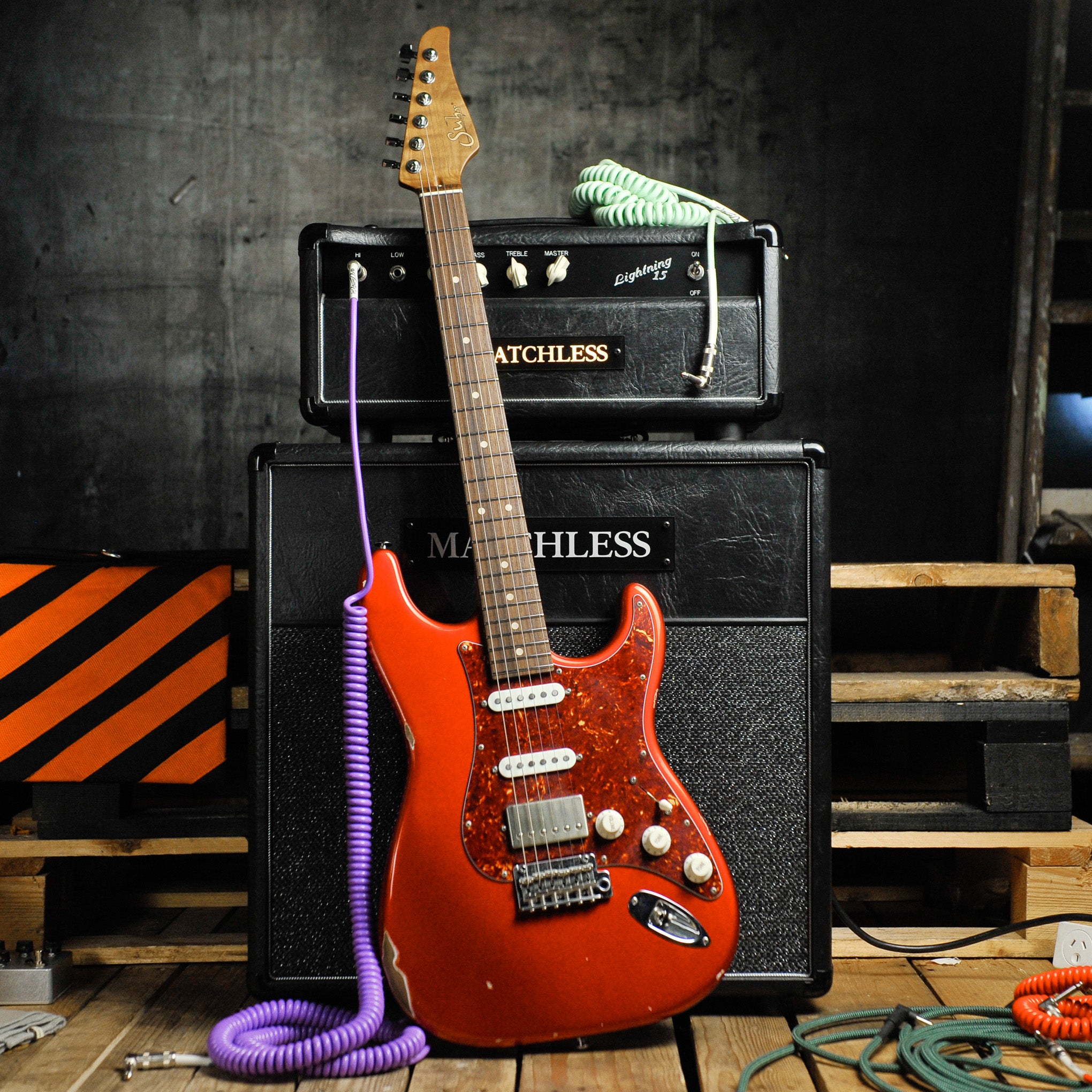 Suhr Classic S Antique Electric Guitar Candy Apple Red Medium Ageing - Used