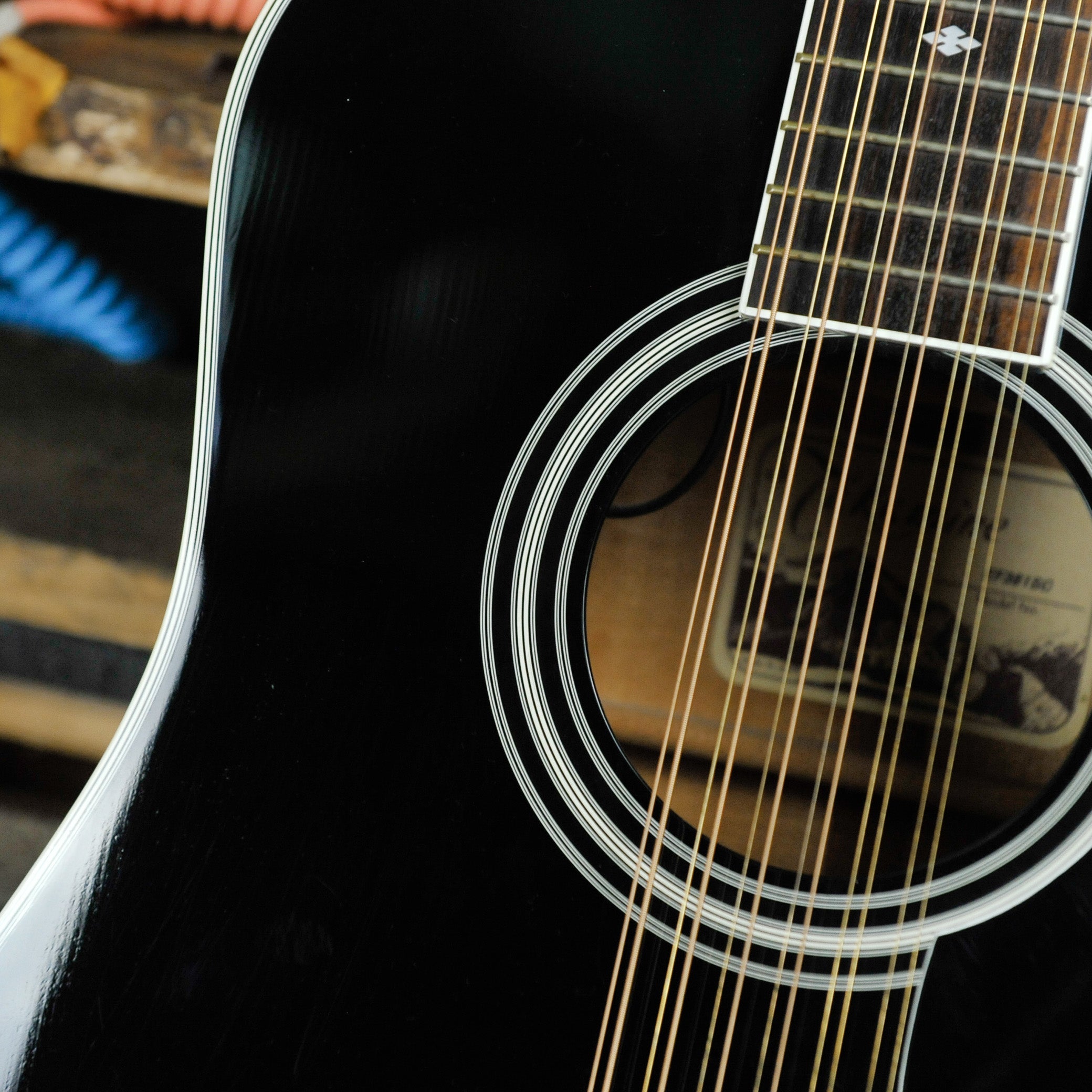 Takamine EF381SC 12-String Acoustic Guitar Black - Used