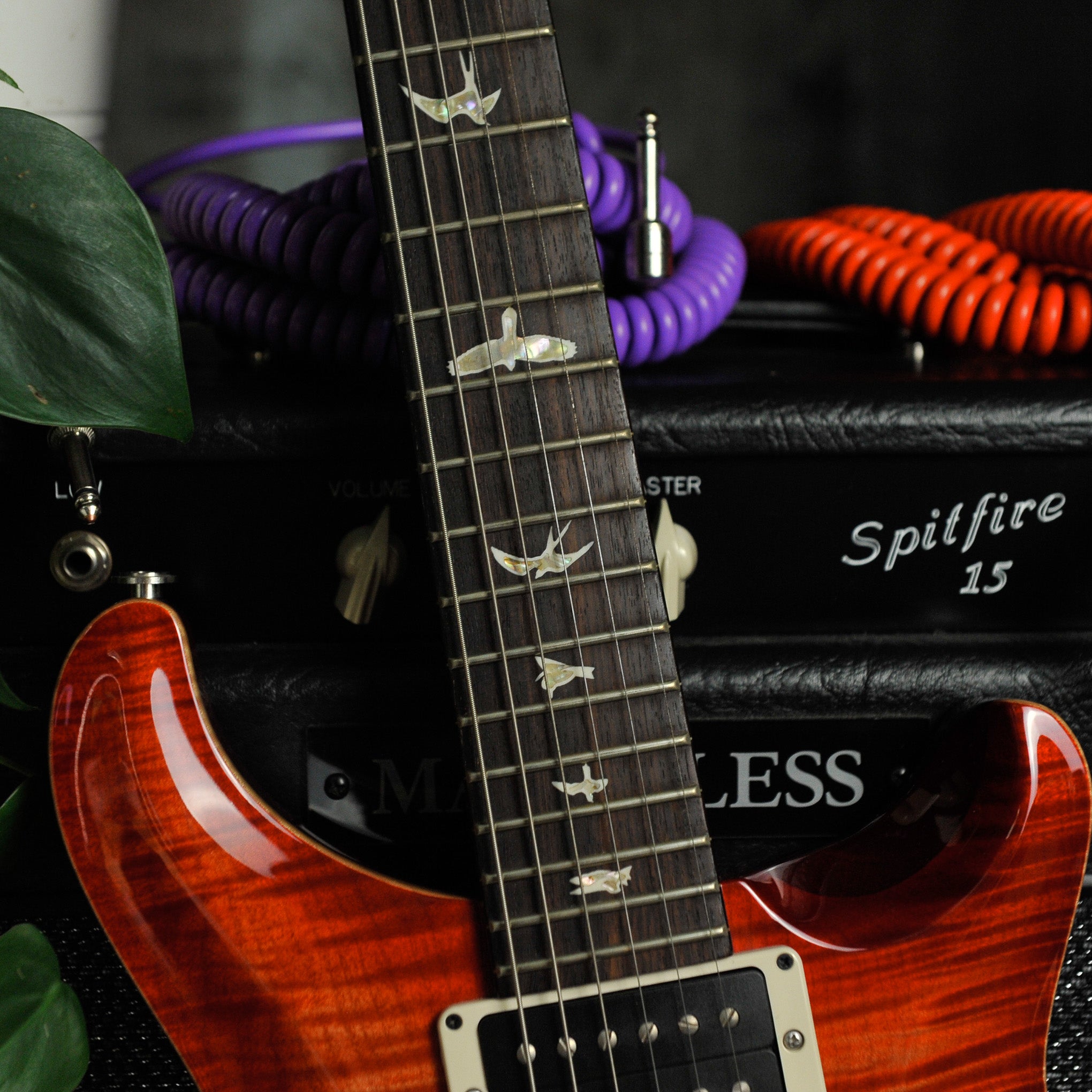 PRS 2015 Custom P22 Piezo 10 Top Blood Orange w/Case