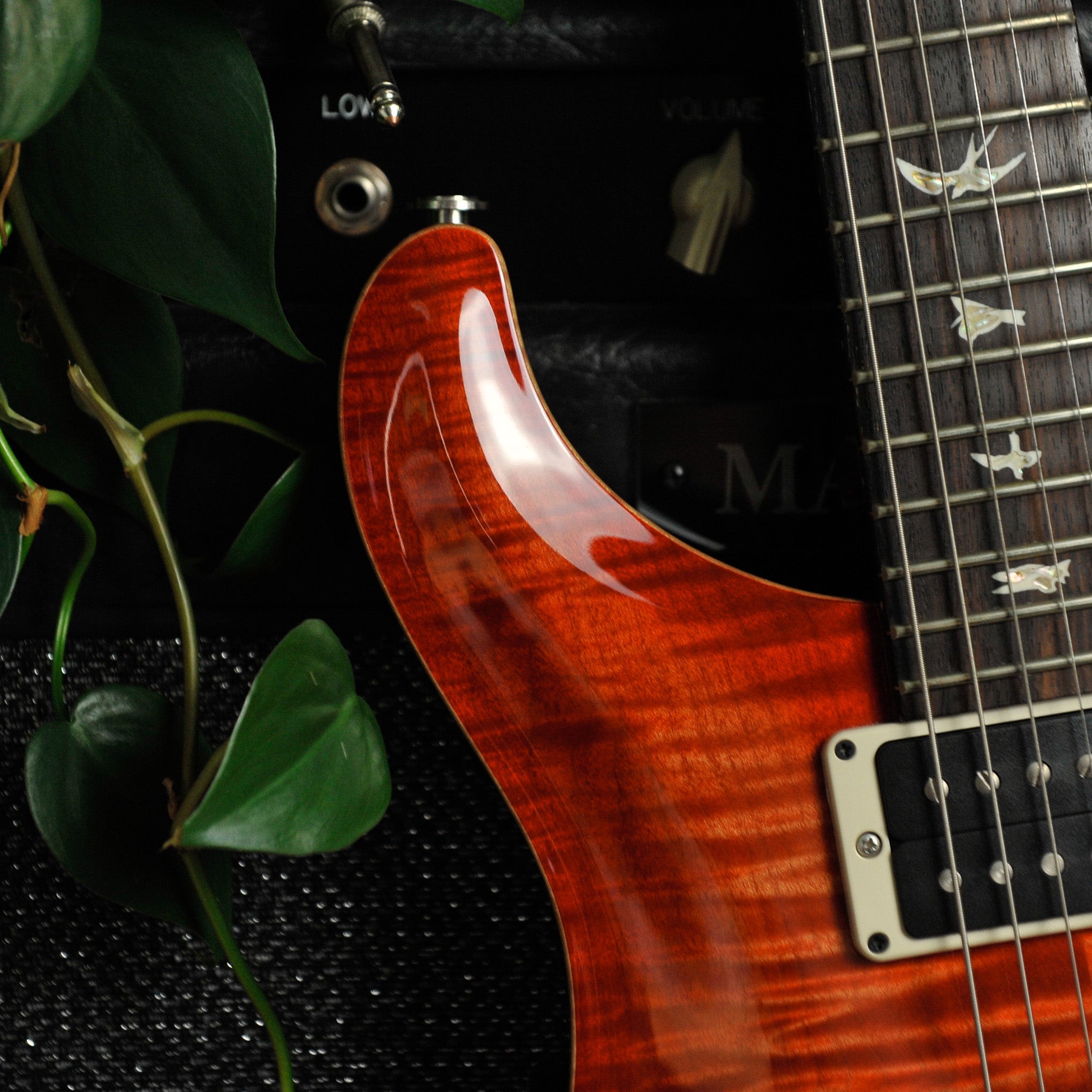 PRS 2015 Custom P22 Piezo 10 Top Blood Orange w/Case