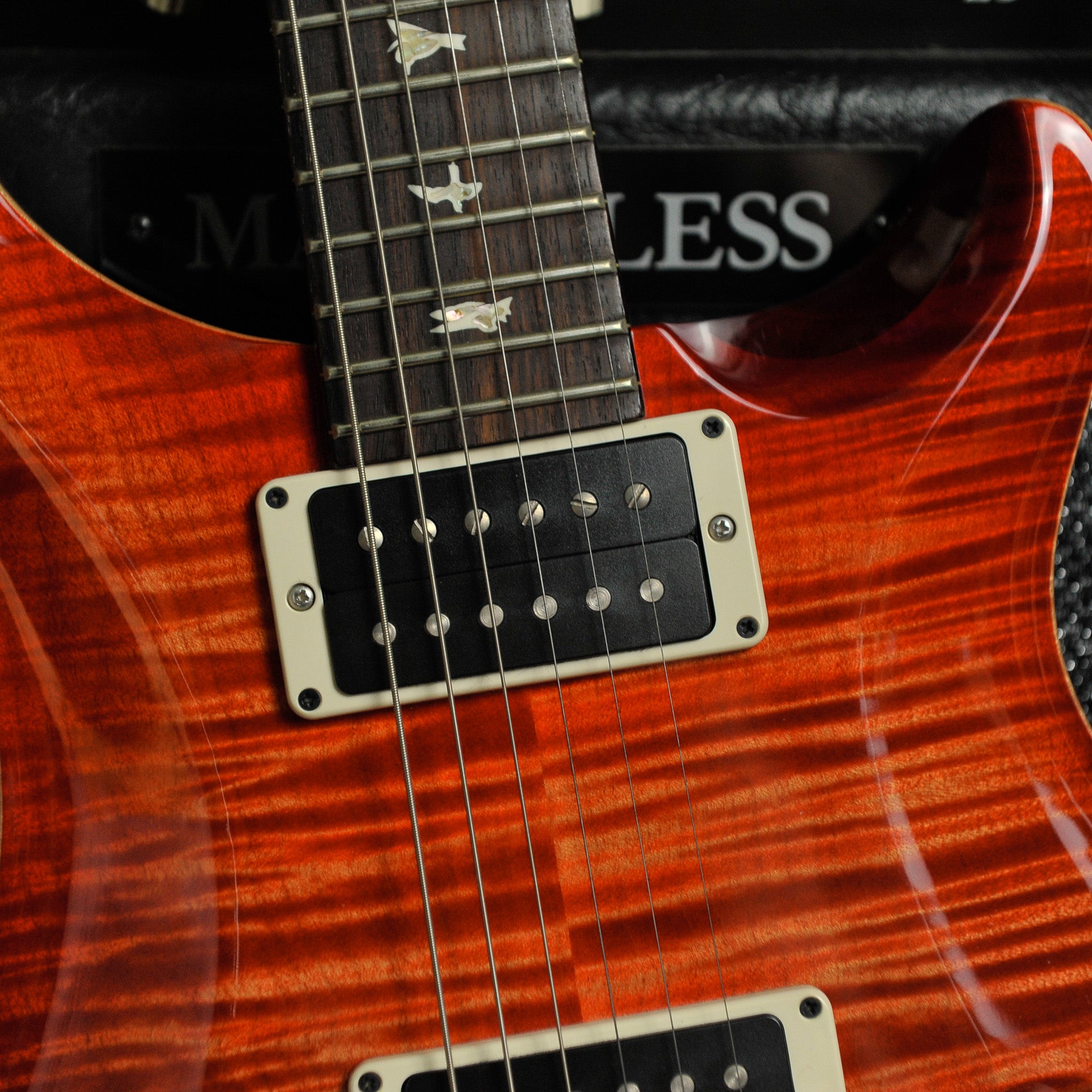 PRS 2015 Custom P22 Piezo 10 Top Blood Orange w/Case