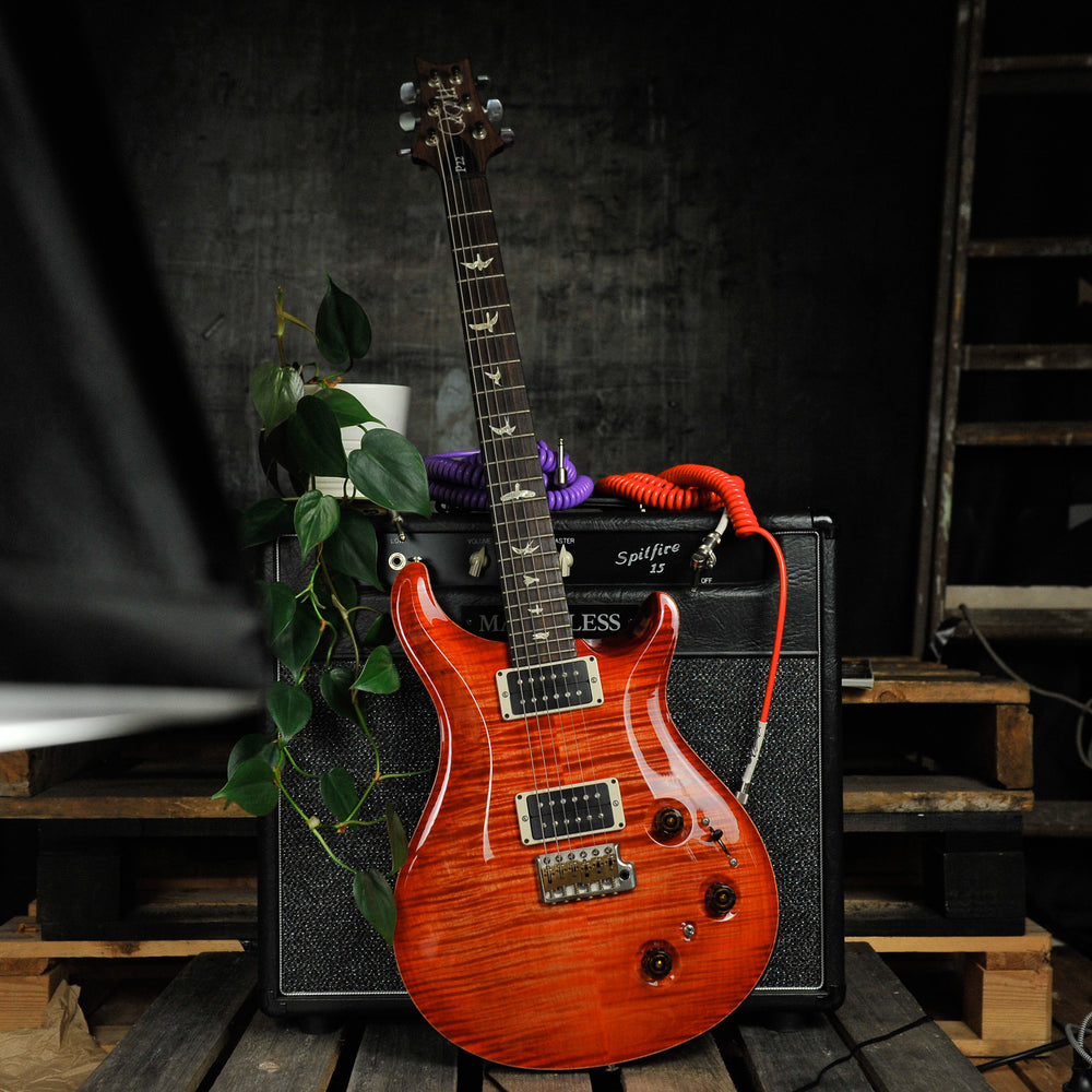 PRS 2015 Custom P22 Piezo 10 Top Blood Orange w/Case