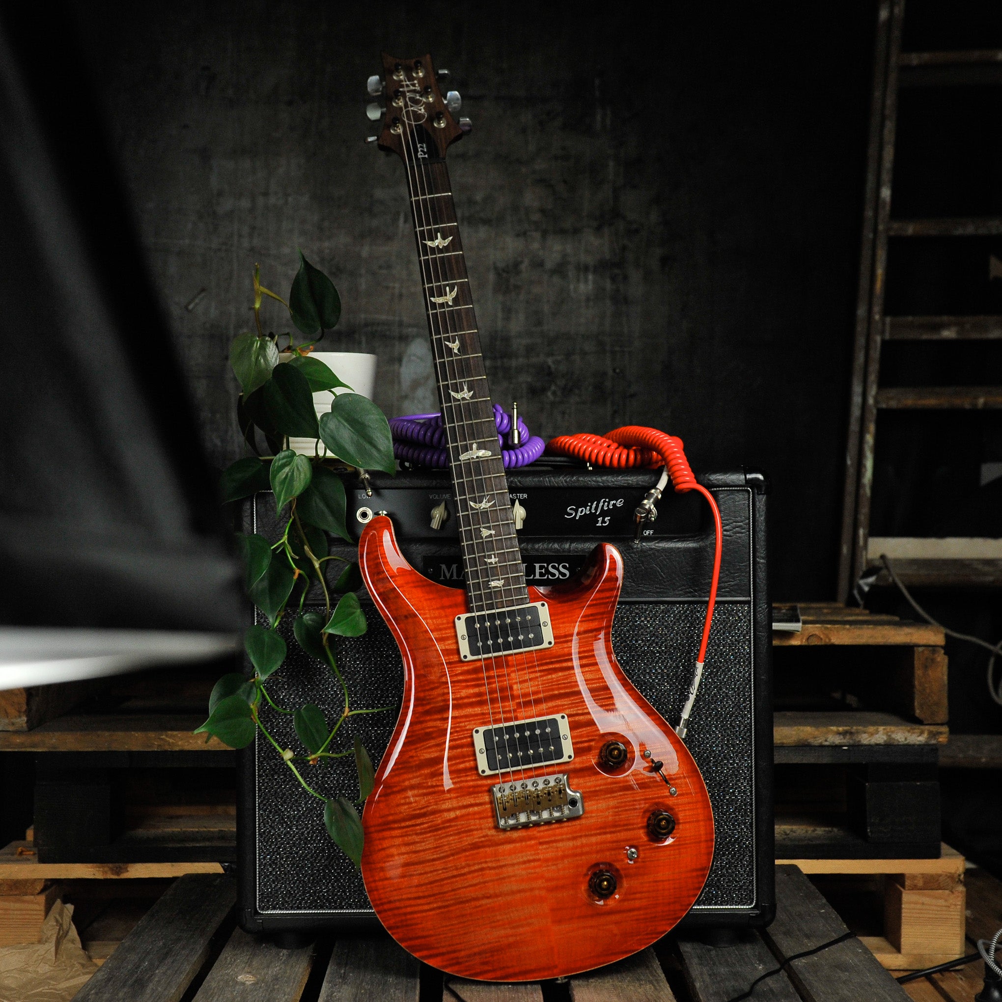 PRS 2015 Custom P22 Piezo 10 Top Blood Orange w/Case