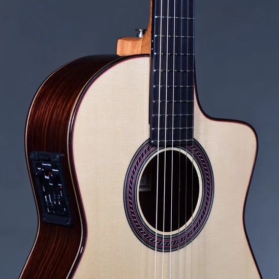 Altamira FZ-3 Fusion Series Crossover Solid Rosewood Classical Electric Guitar w/Bag