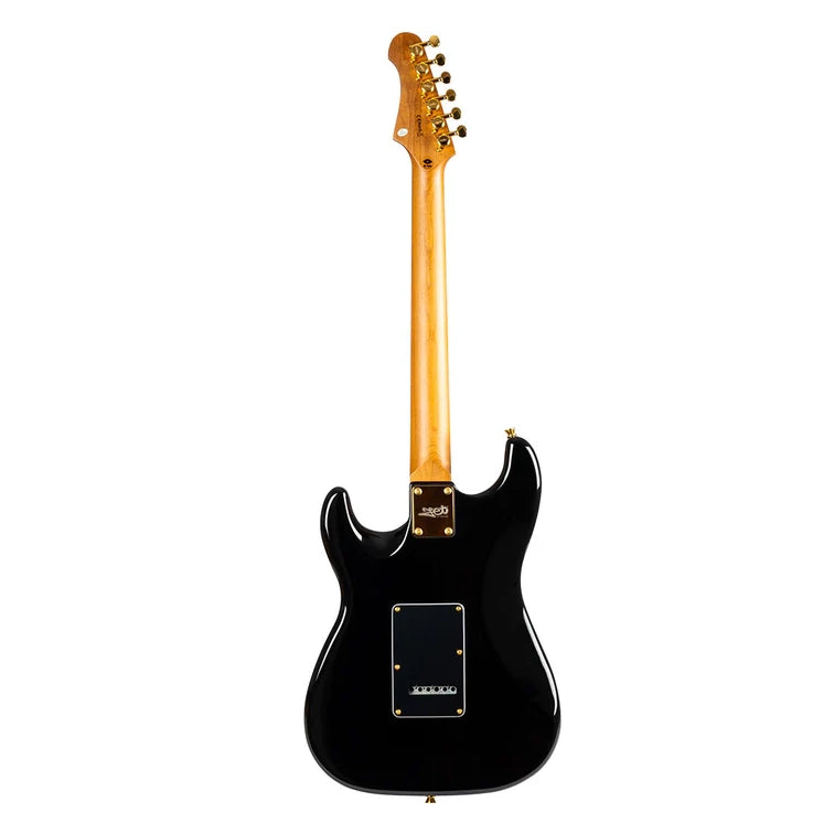 Jet JS-380-BK-G SSS, Roasted Maple, Rosewood Fingerboard, Black Gold Hardware Electric Guitar