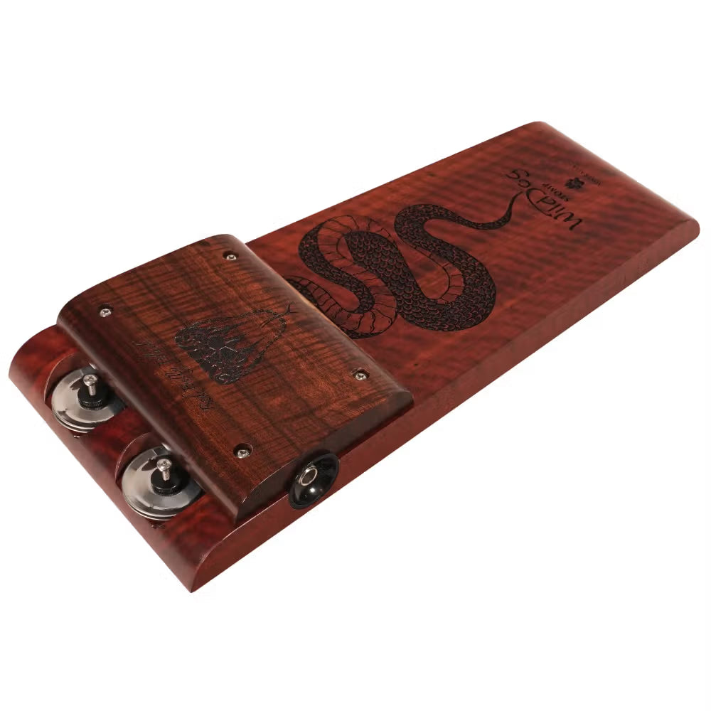 Wild Dog Red Belly Black Stomp Box w/Jingles - Figured Red Gum