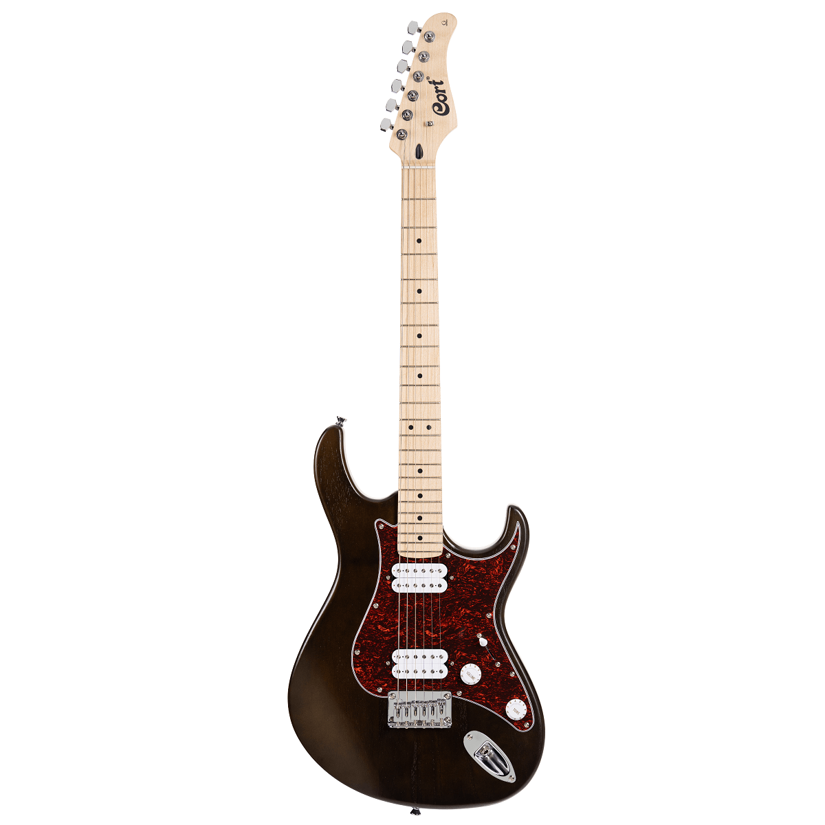 Cort G100 HH Electric Guitar, Open Pore Black Cherry