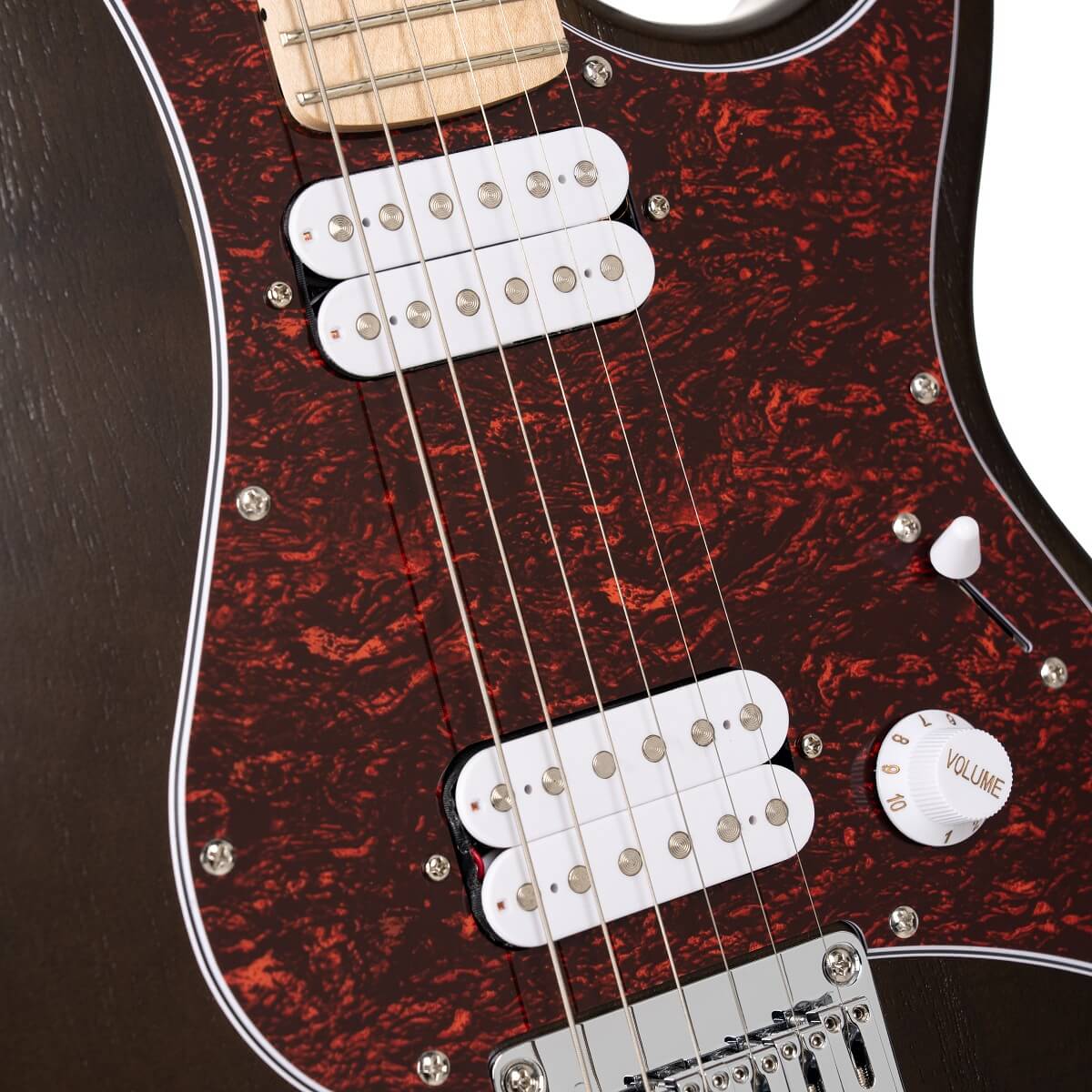 Cort G100 HH Electric Guitar, Open Pore Black Cherry