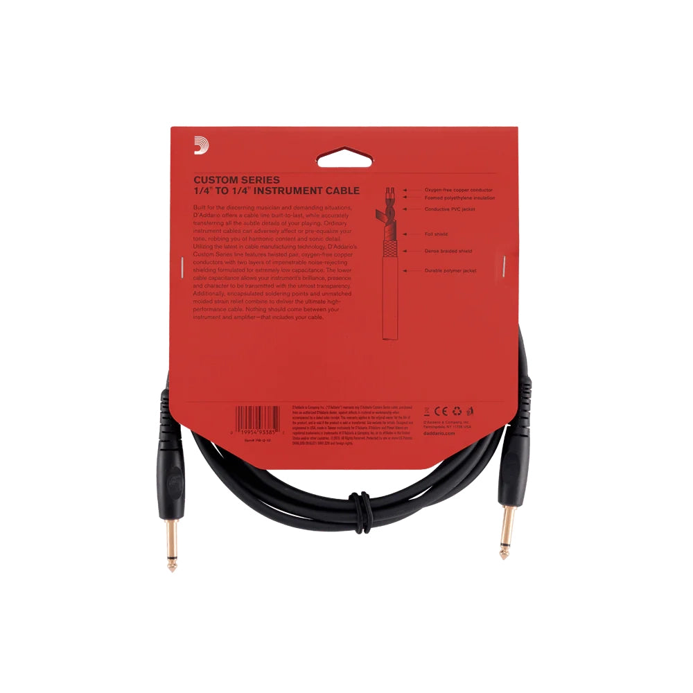 D'Addario Custom Series Instrument Cables