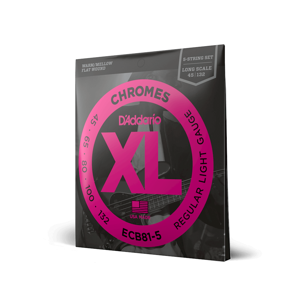 D'Addario ECB Chromes Flatwound Bass Guitar Strings