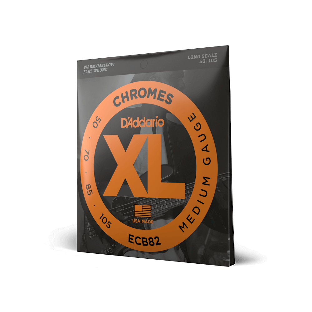 D'Addario ECB Chromes Flatwound Bass Guitar Strings