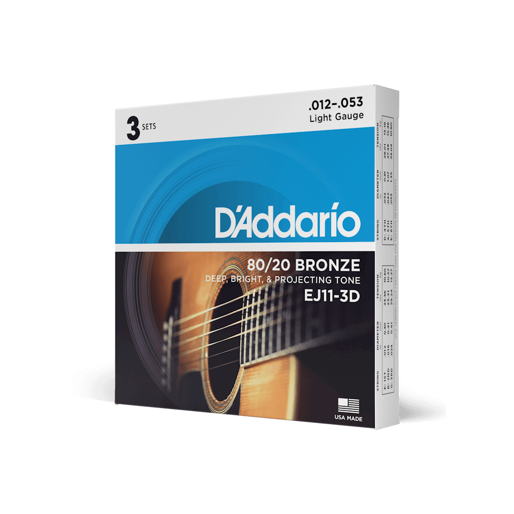 D'Addario 80/20 Bronze Acoustic Guitar Strings | Multipacks