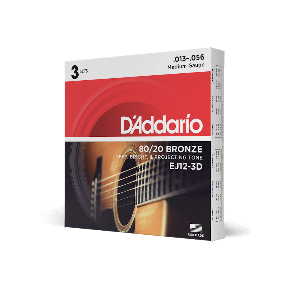 D'Addario 80/20 Bronze Acoustic Guitar Strings | Multipacks