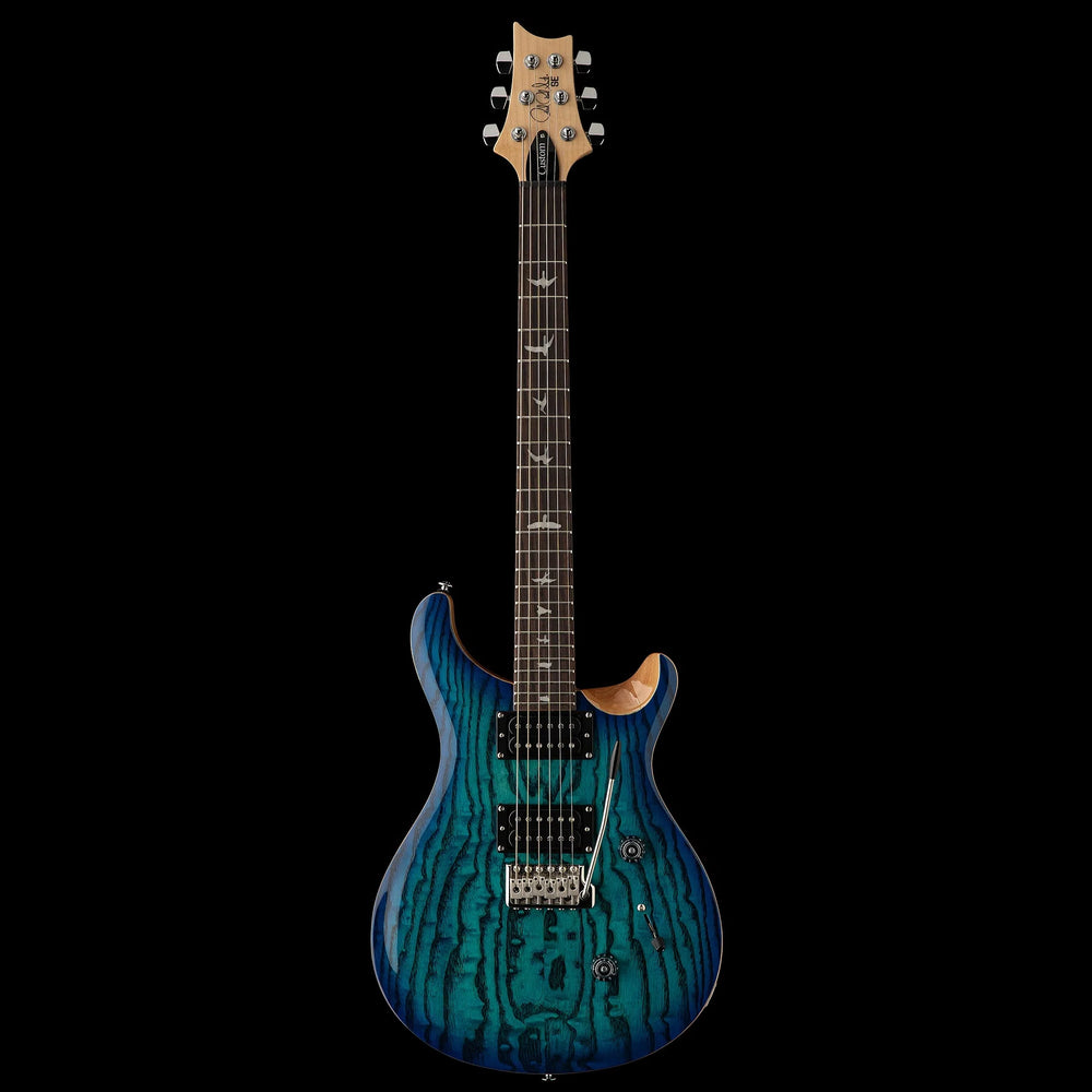 PRS SE Exotic Custom 24 Swamp Ash Burl Lake Blue w/Bag