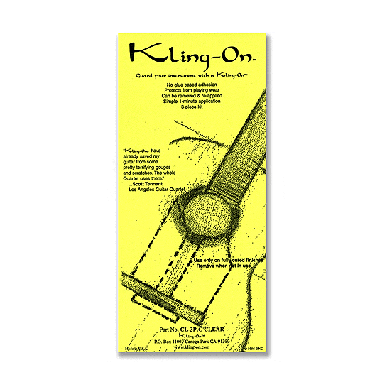 Kling-On Clear Classical Guitar Top Protector, 3 Piece Set CL-3P-C