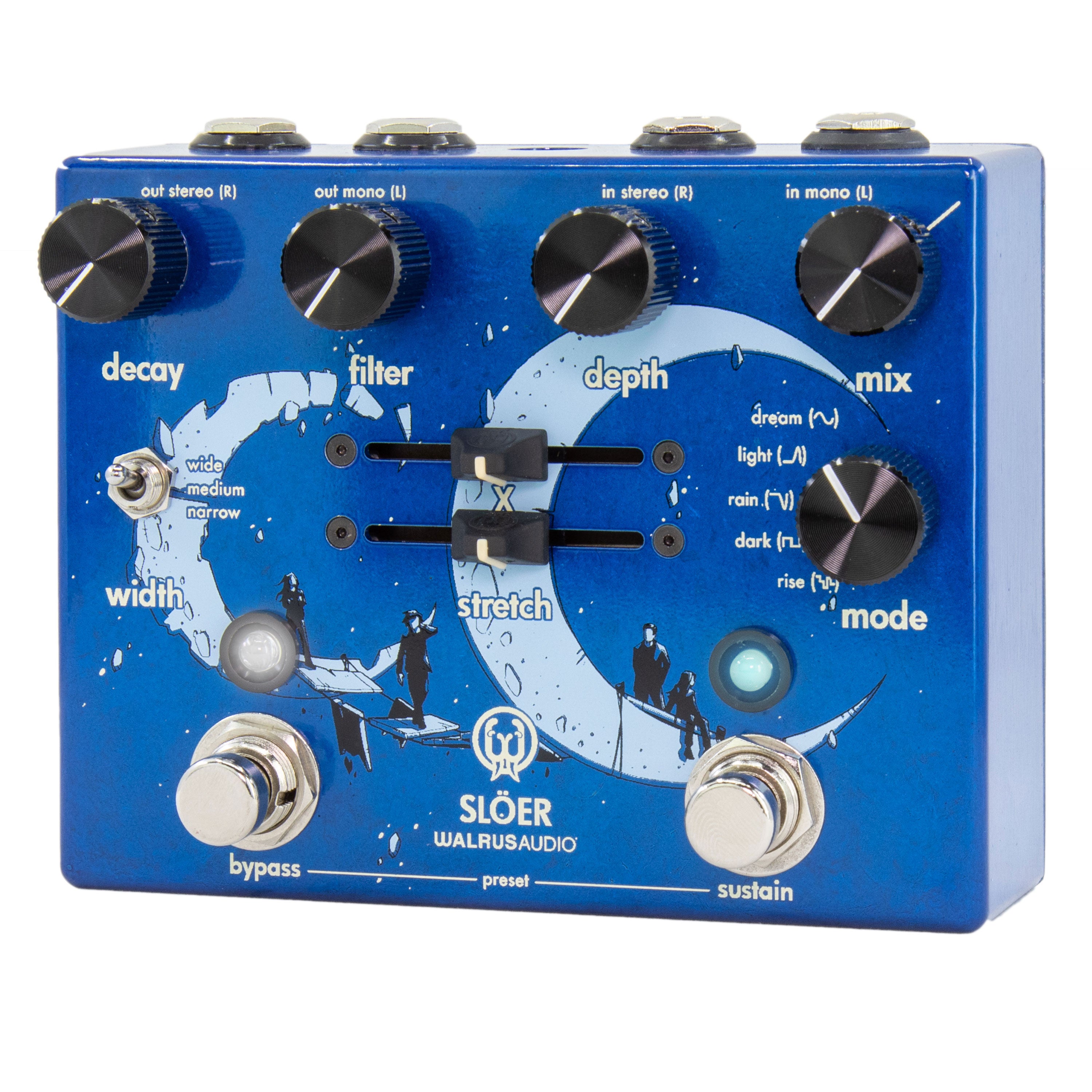 Walrus Audio SLOER Stereo Ambient Reverb, Blue