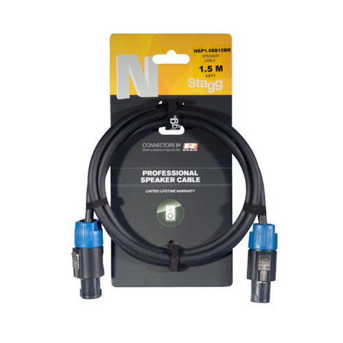 Stagg Speaker Cable 1.5m (Speakon-Speakon) NSP1.5SS15BR