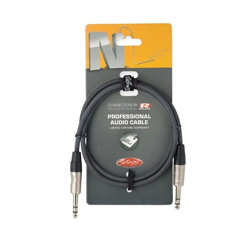 Stagg Audio Cable 3 Metre TRS 1/4" Jacks NAC3PSR