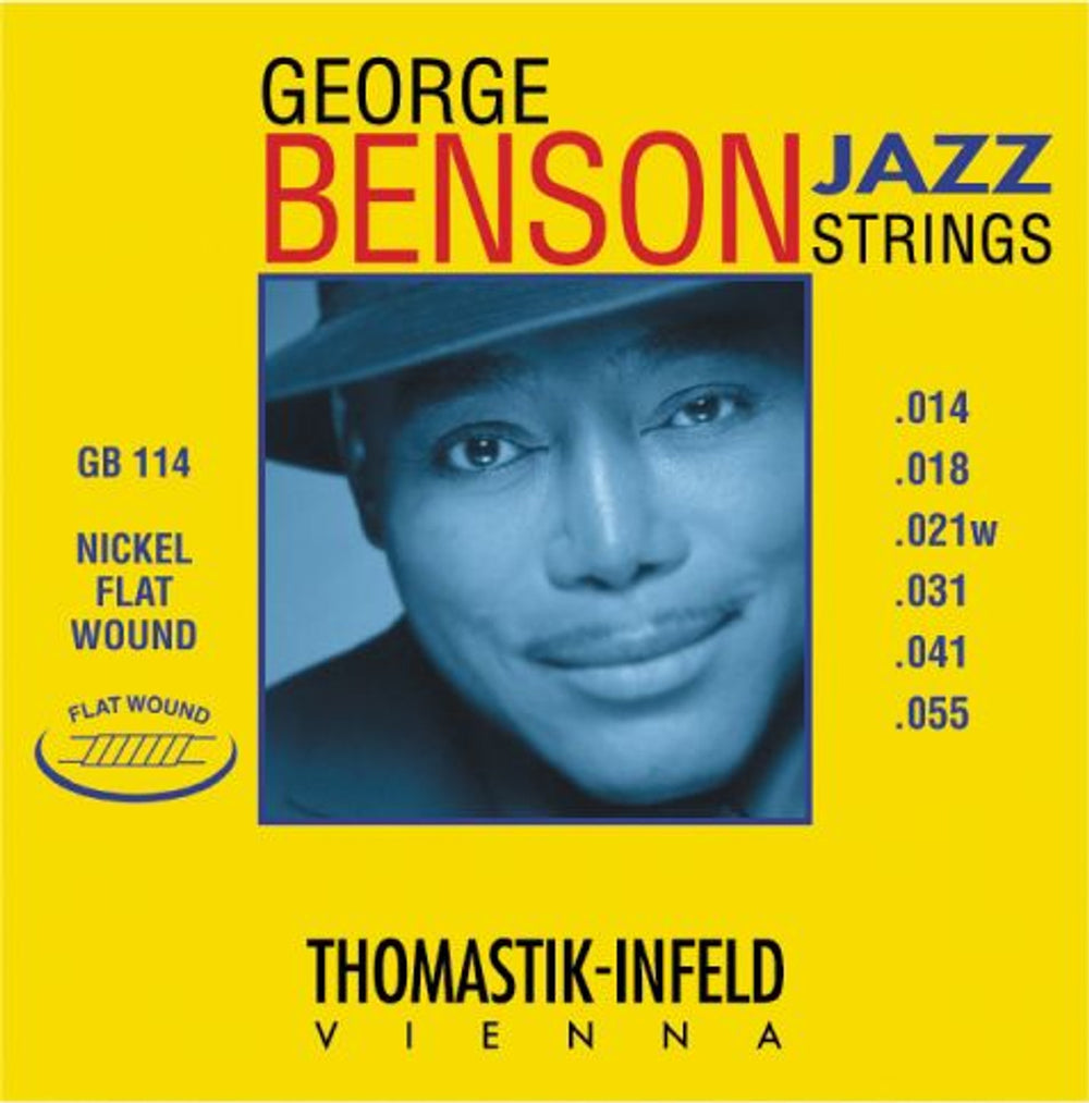 Thomastik GB114 George Benson Nickel Flat Wound Jazz Strings 14-55
