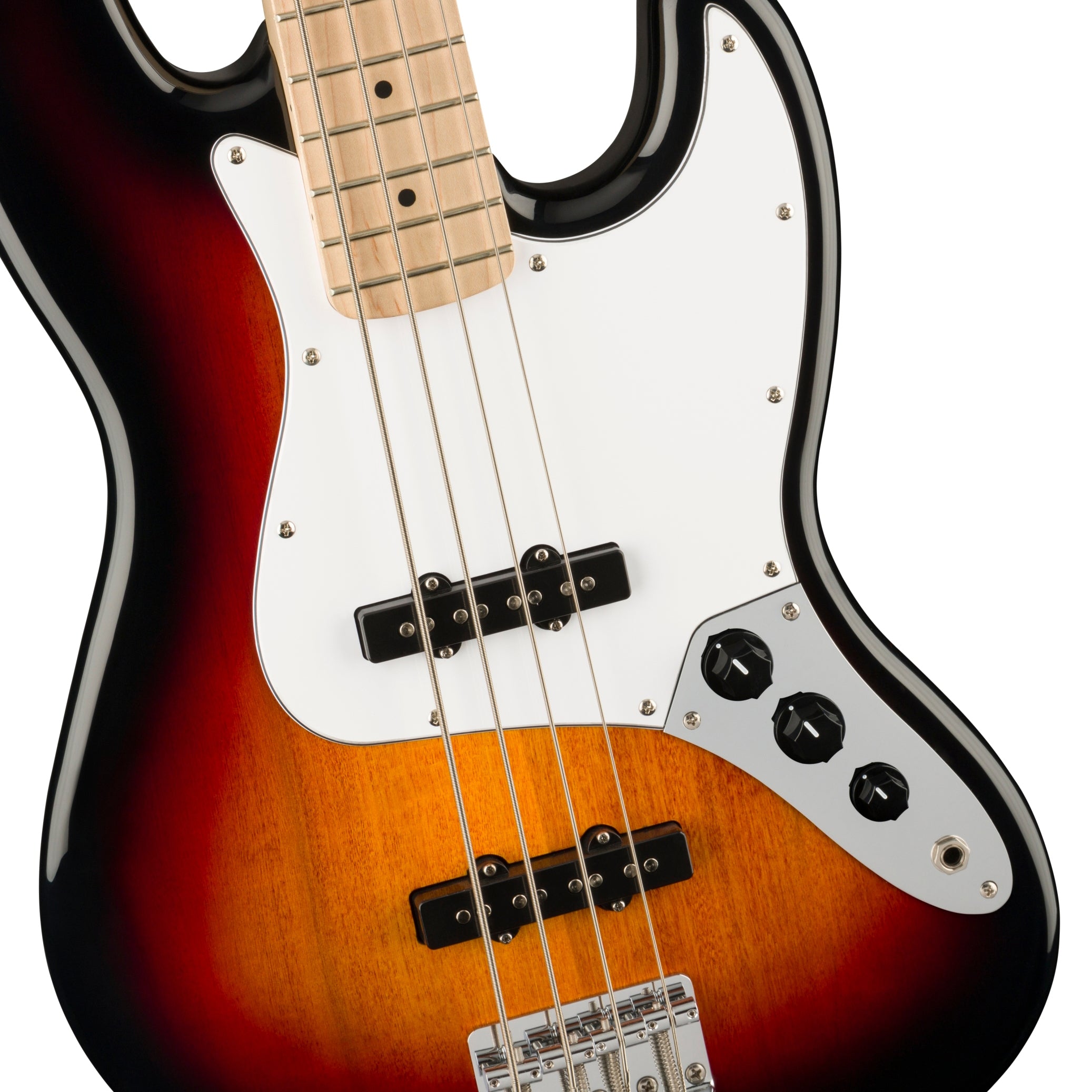 Squier Affinity Series™ Jazz Bass® Maple Fingerboard, White Pickguard, 3-Color Sunburst