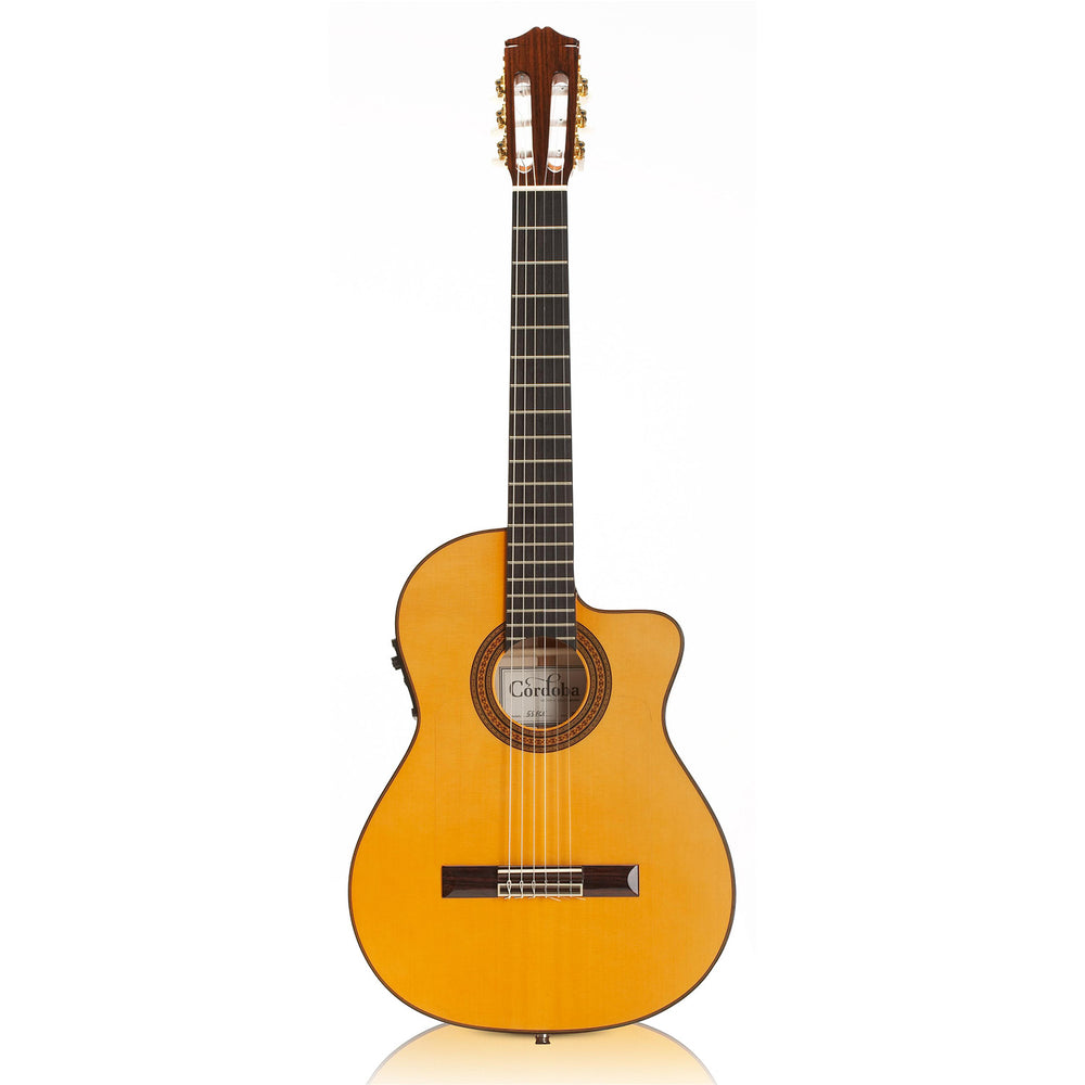 Cordoba 55FCE Spruce/Flame Thinbody Acoustic/Electric  Flamenco Guitar w/Bag