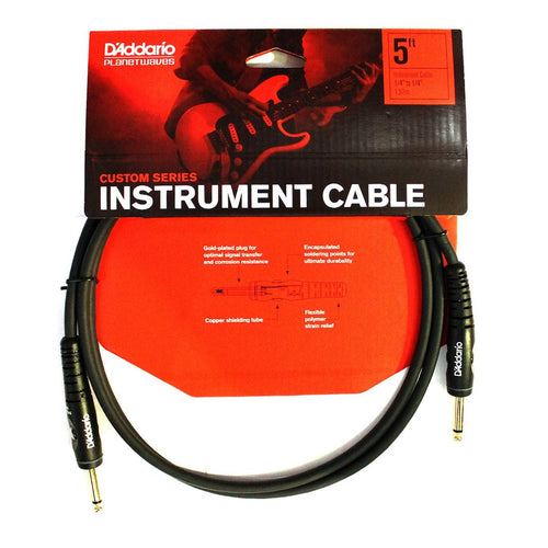 D'Addario Planet Waves Custom Series Instrument Cable 5'