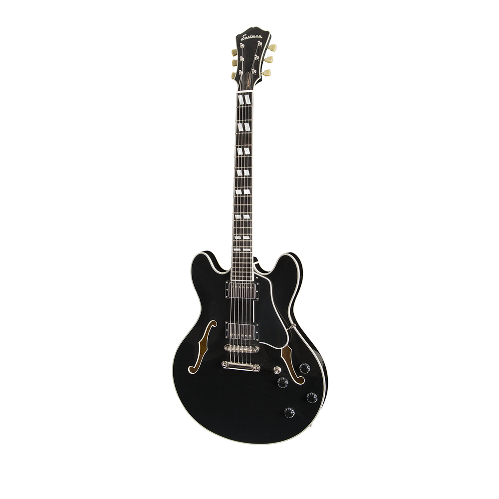 Eastman T486-BK Thinline Semi-Hollow Electric-Black