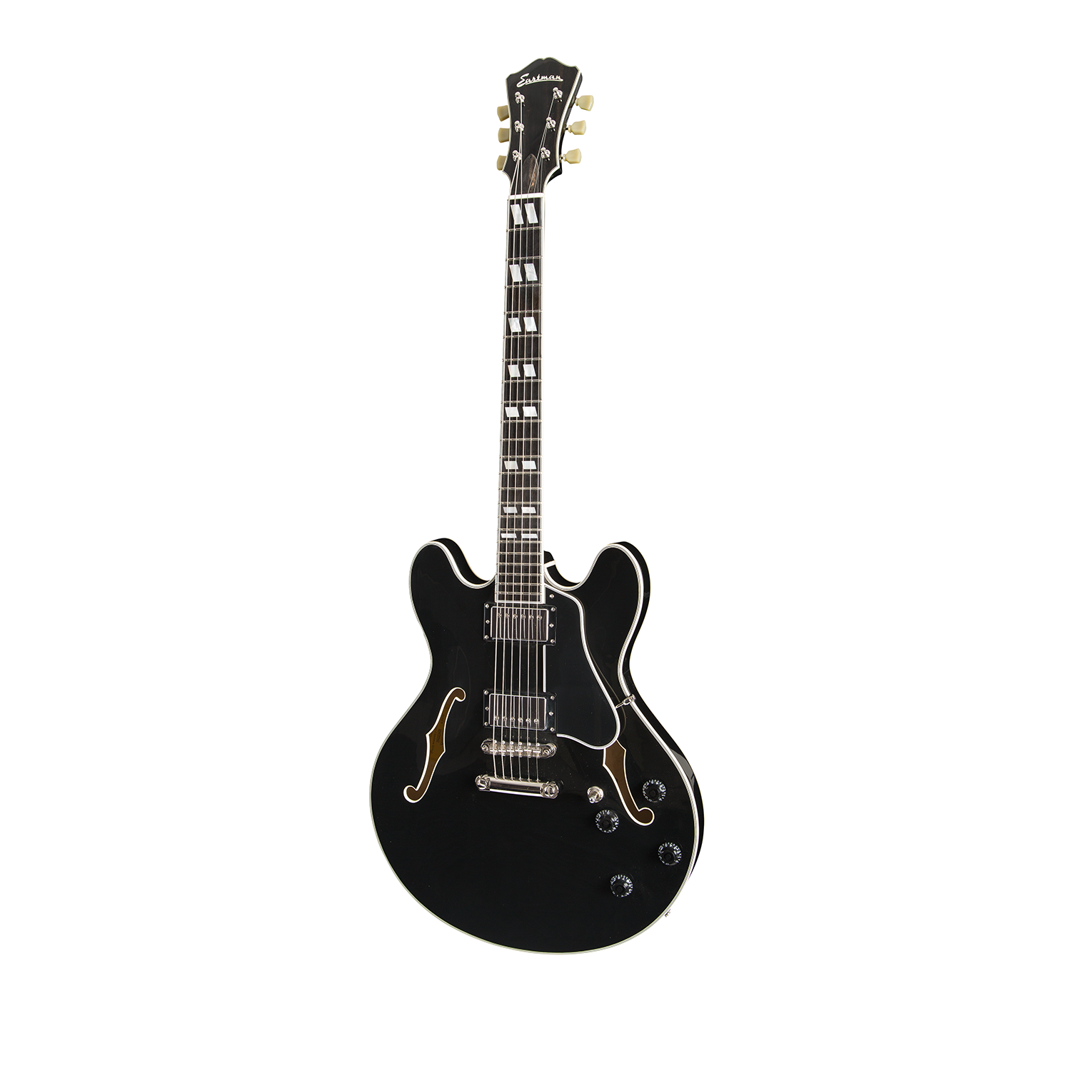 Eastman T486-BK Thinline Semi-Hollow Electric-Black