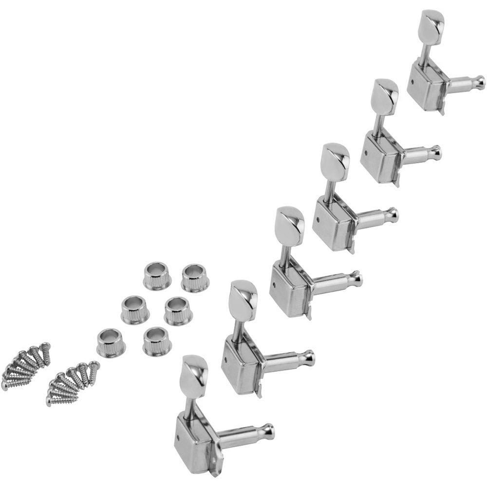 Fender 70s "F" Style Stratocaster®/Telecaster® Tuning Machines Chrome (6)