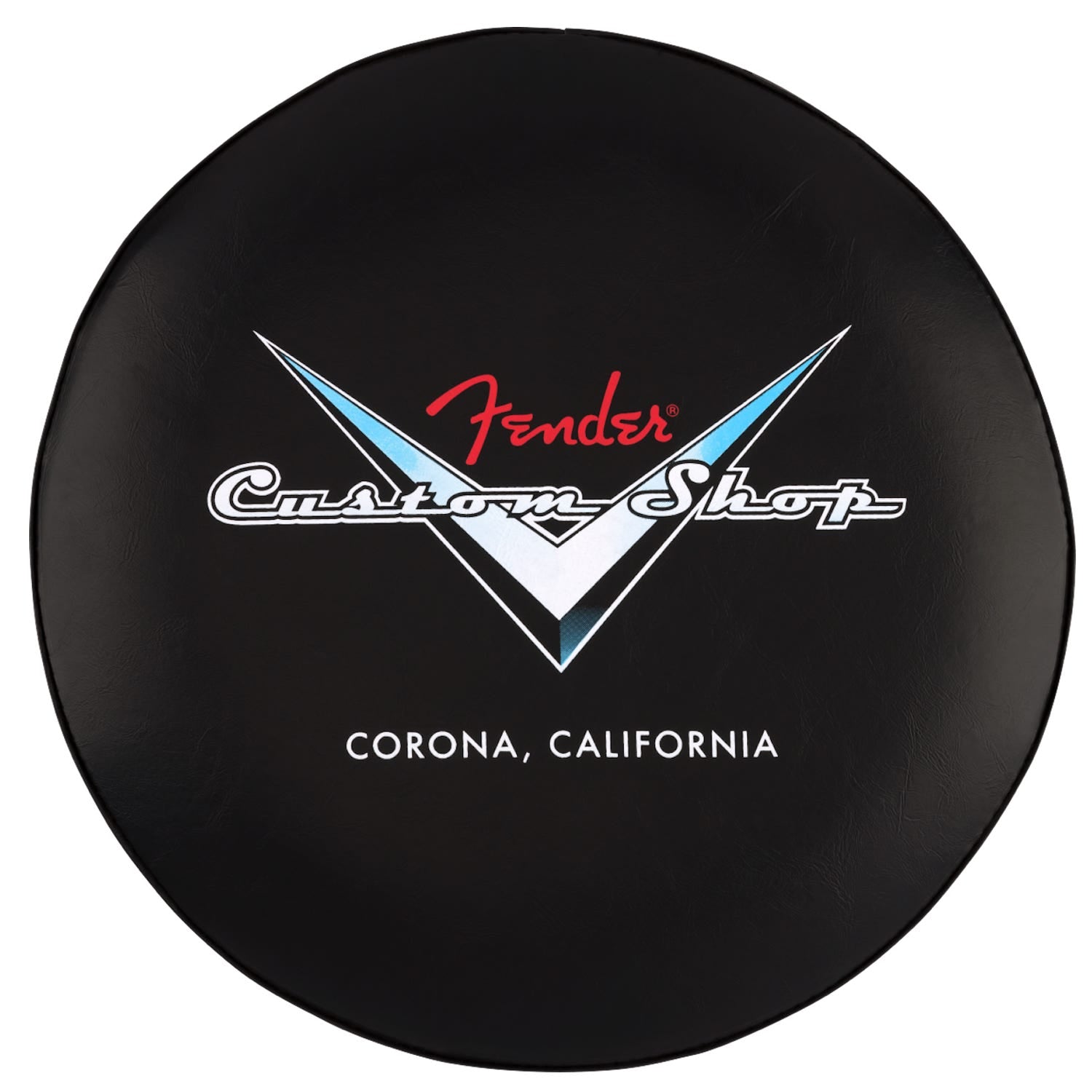 Fender Custom Shop Pinstripe Barstool, 24" Black w/ Red Logo
