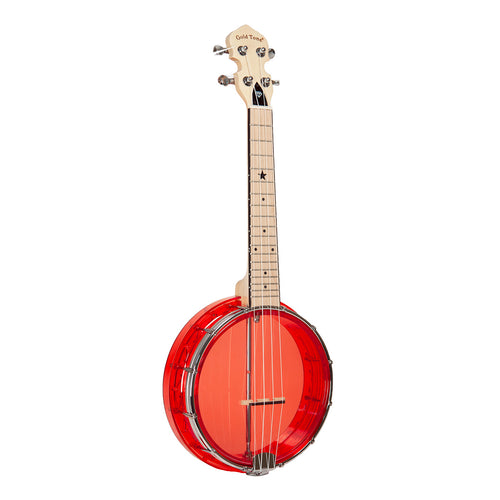 Gold Tone Little Gem See-Through Banjo-Ukulele - Ruby with bag