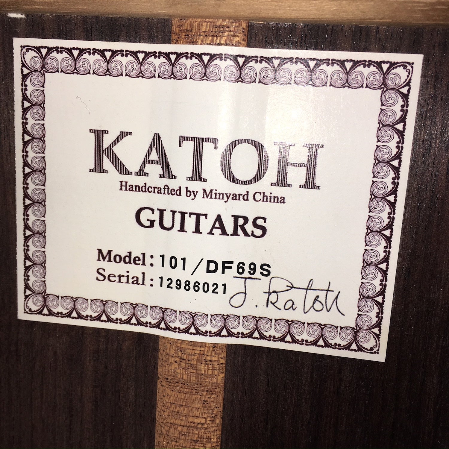 Katoh DF69S Daniel Friederich Style All Solid Classical Guitar