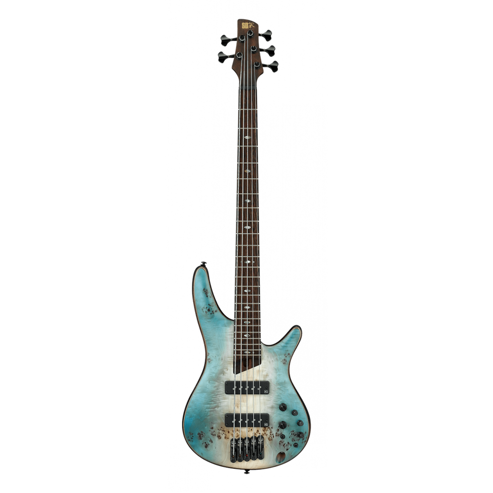 Ibanez SR1605B CHF Electric 5-String Bass with Bag - in Caribbean Shoreline Flat