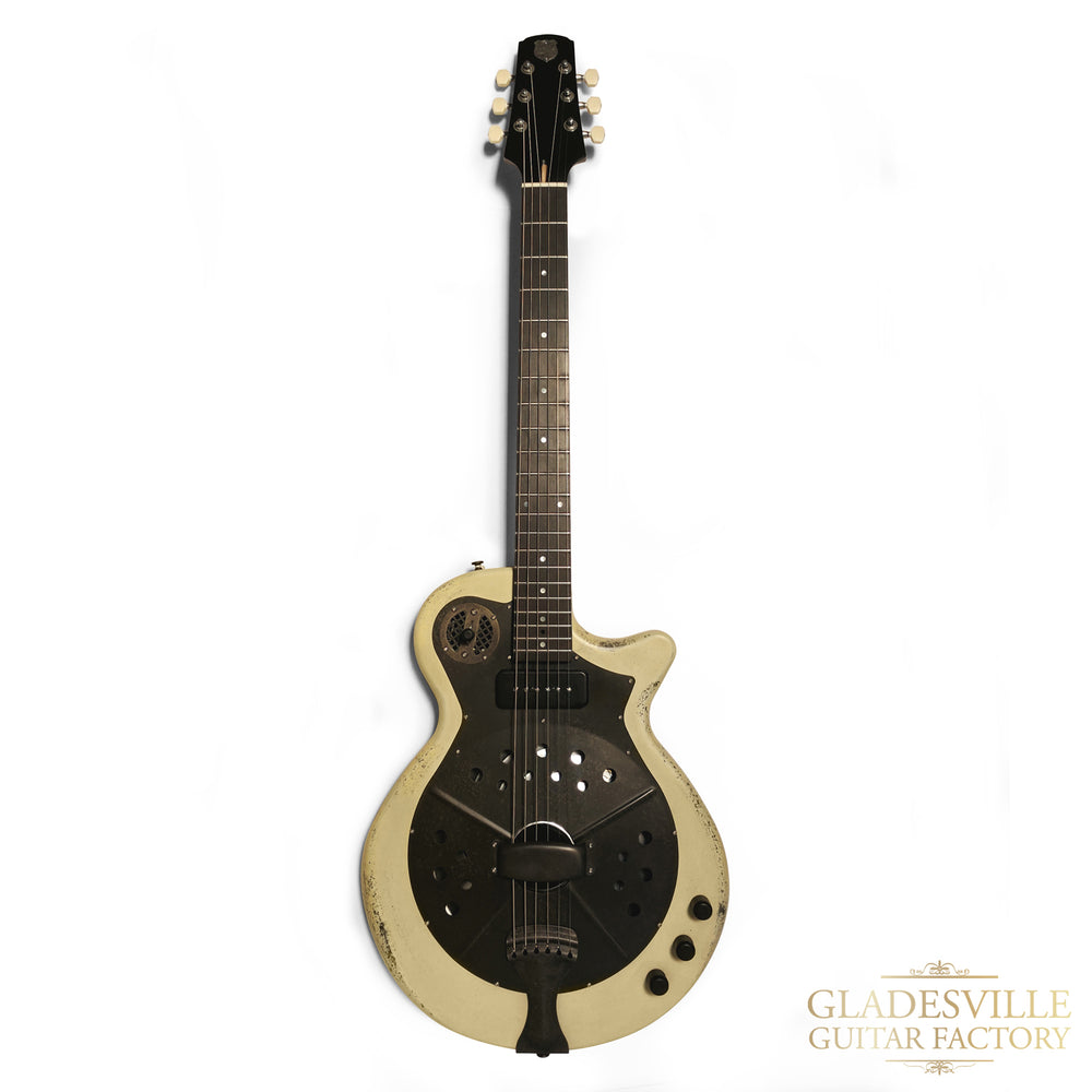 National Pioneer RP1 Chipped Ivory Resonator Electric Guitar