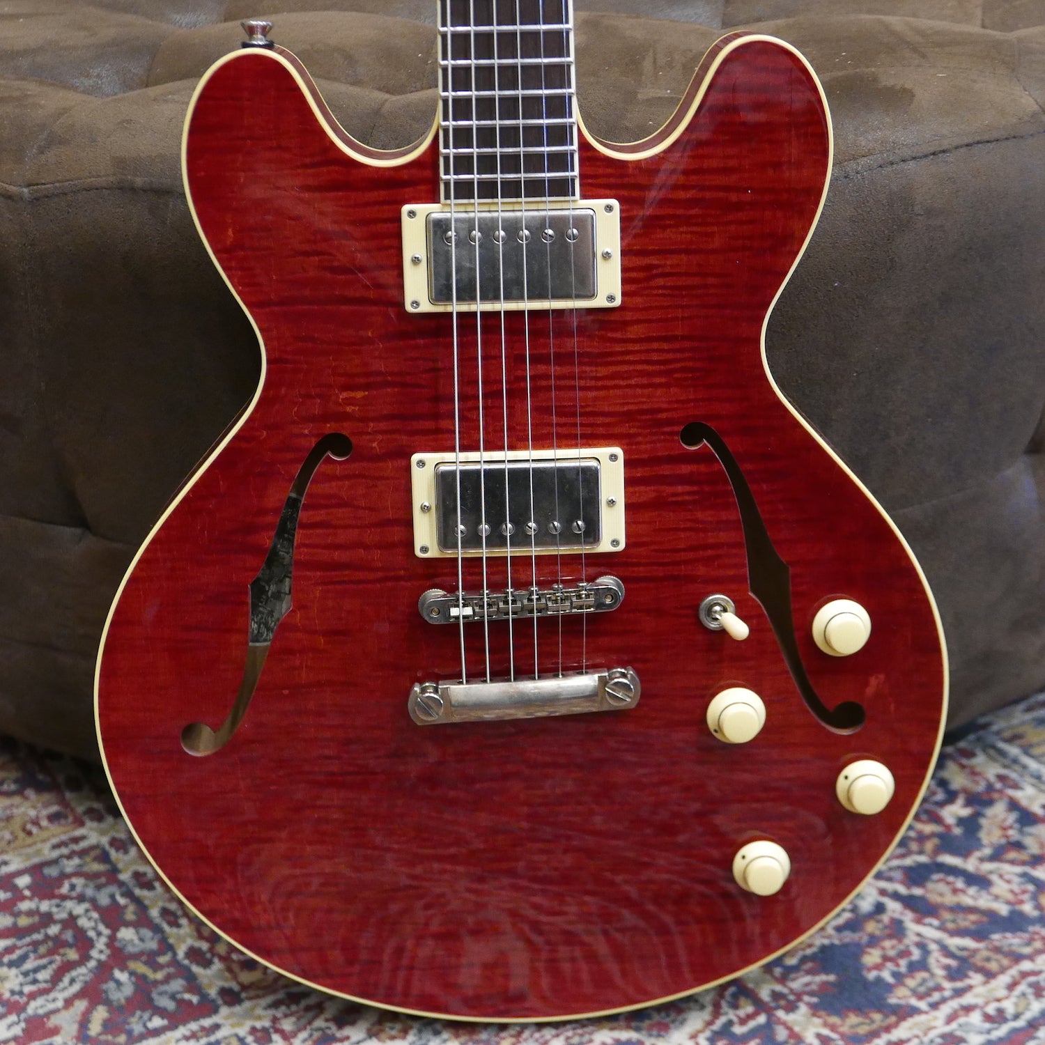 Collings I35 Deluxe Faded Cherry Aged Finish and Hardware Upgrade ThroBak Humbuckers