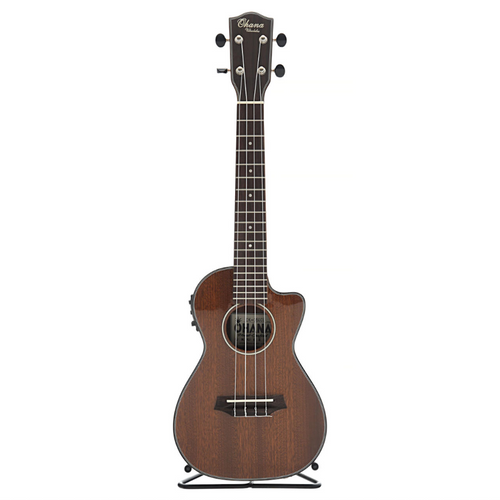 Ohana TK-35GCE Tenor Cutaway Solid Mahogany Ukulele w/EQ