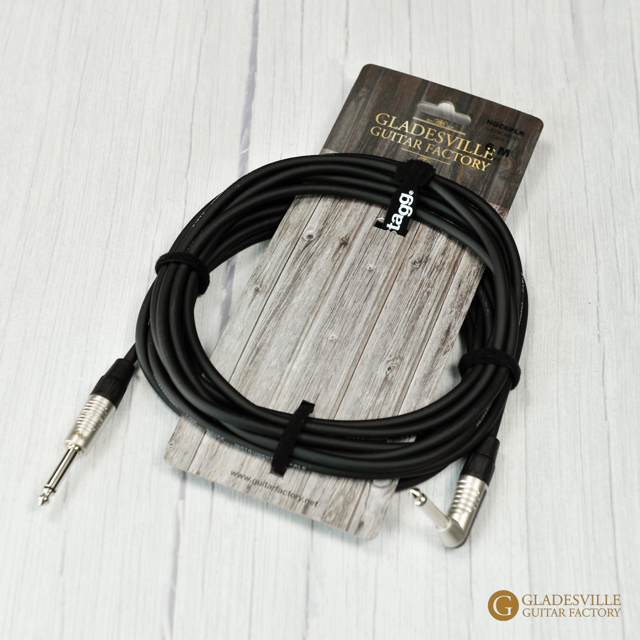 Guitar Factory Instrument Cable - Straight / Angle - 6m (20')