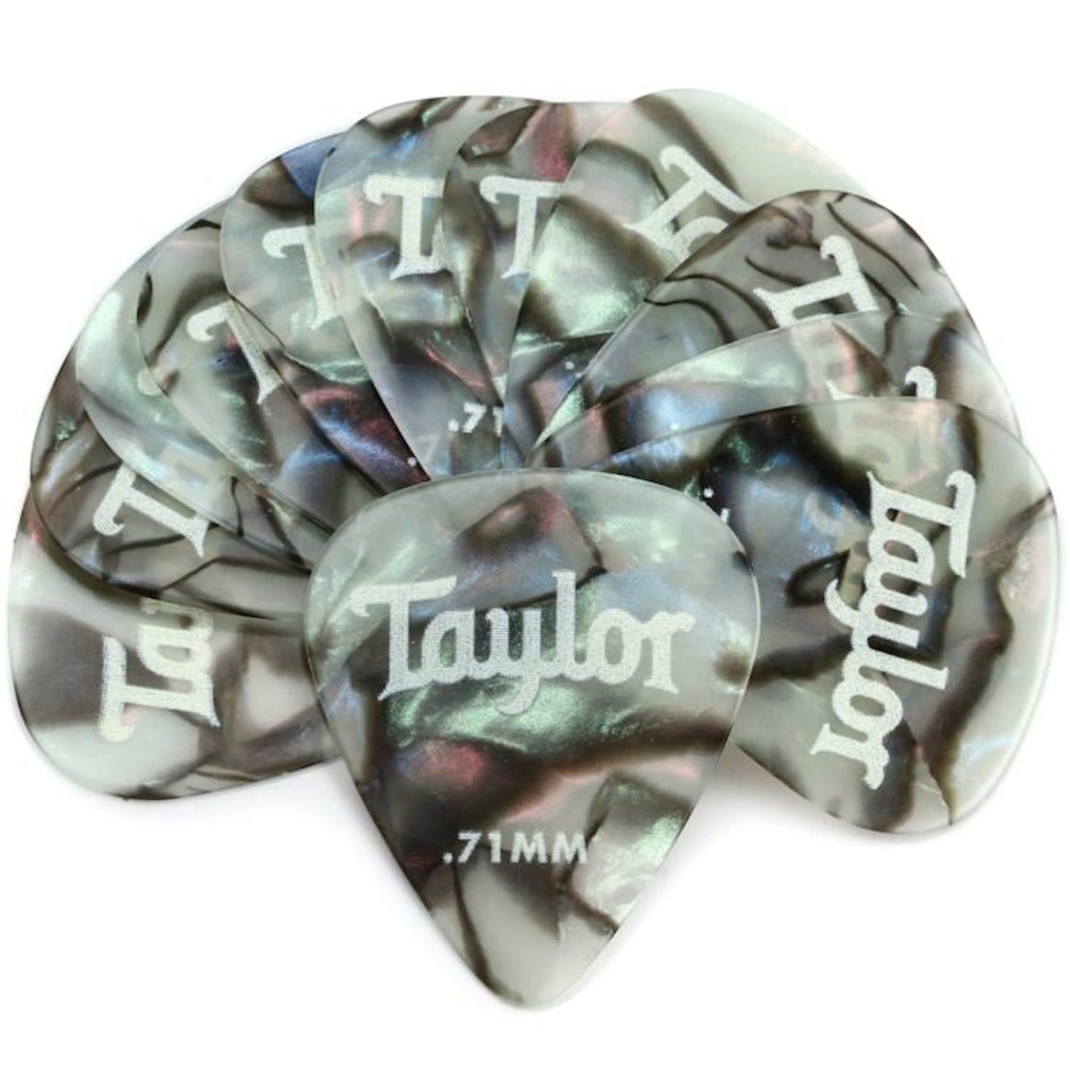 Taylor Celluloid 351 Guitar Picks | Select Type Abalone 0.71mm 12-Pk