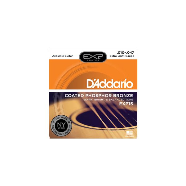 D'Addario Phosphor Bronze Coated Acoustic Guitar Strings | Select Gauge