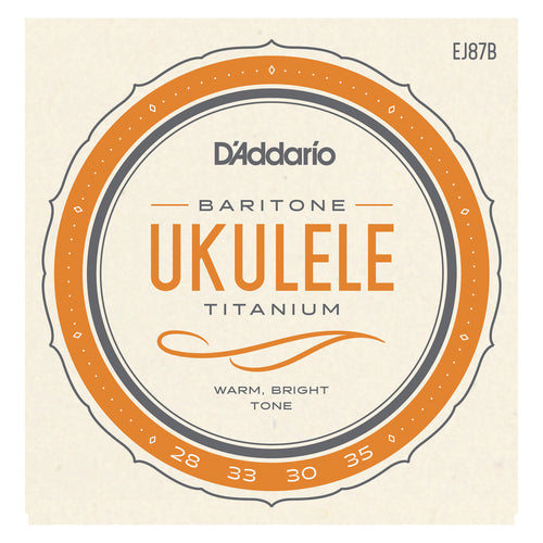 D'Addario EJ87B Titanium Ukulele Strings, Baritone