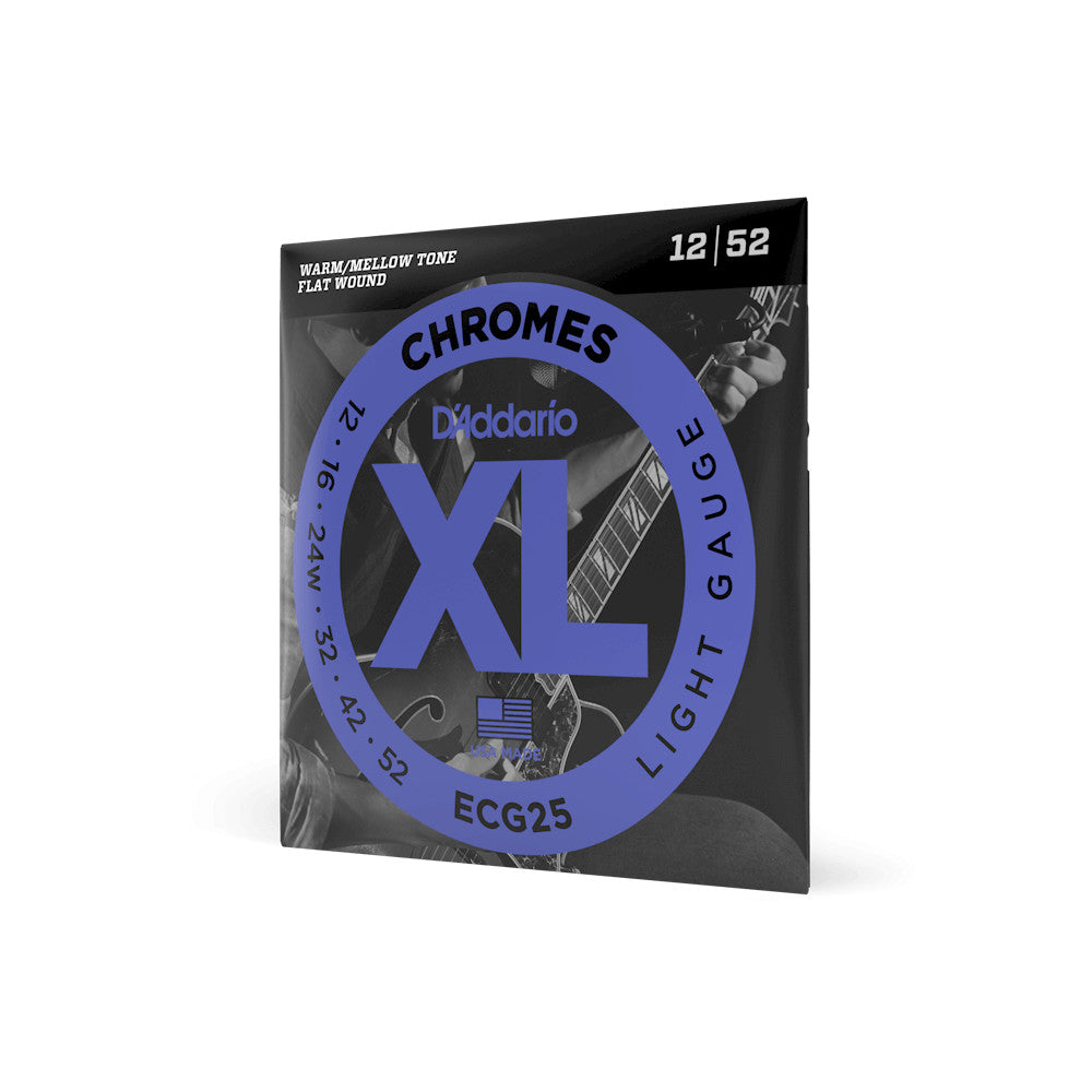 D'Addario XL Chromes Flat Wound Electric Guitar Strings | Select Gauge