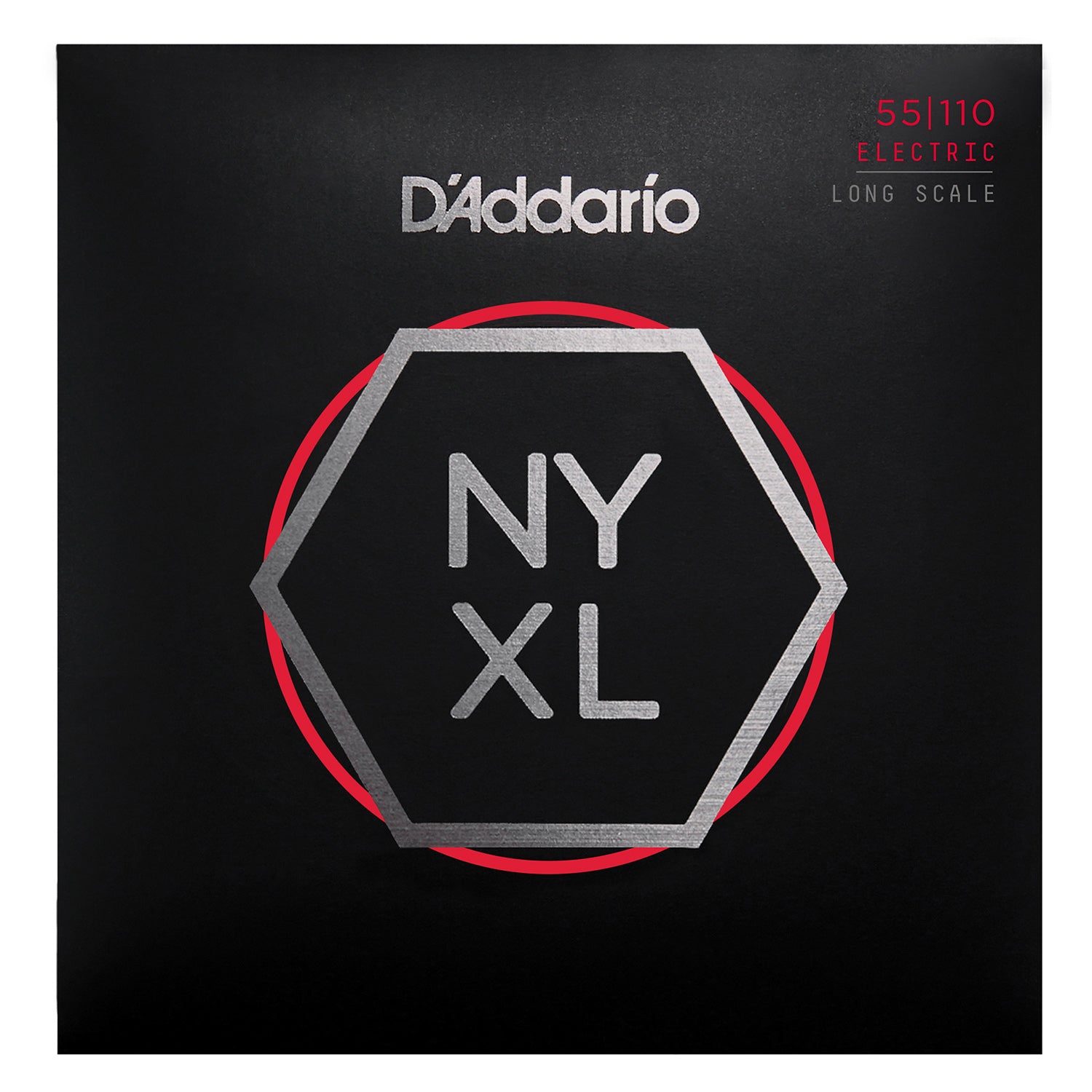 D'Addario NYXL55110 Nickel Wound Bass Guitar Strings, Heavy 55-110, Long Scale