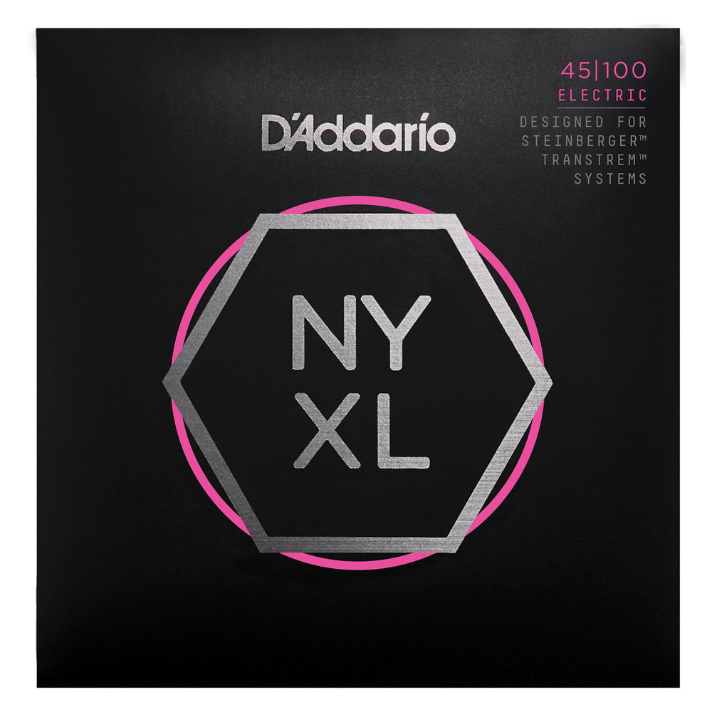 D'Addario NYXLS45100 Nickel Wound Bass Guitar Strings, Regular Light, 45-100, Double Ball End, Long Scale