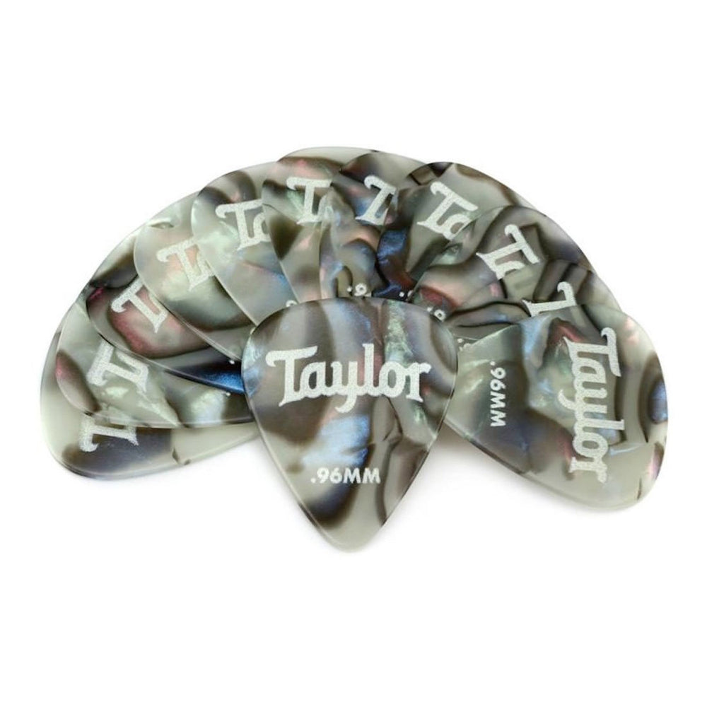 Taylor Celluloid 351 Guitar Picks | Select Type Abalone 0.96mm 12-Pk