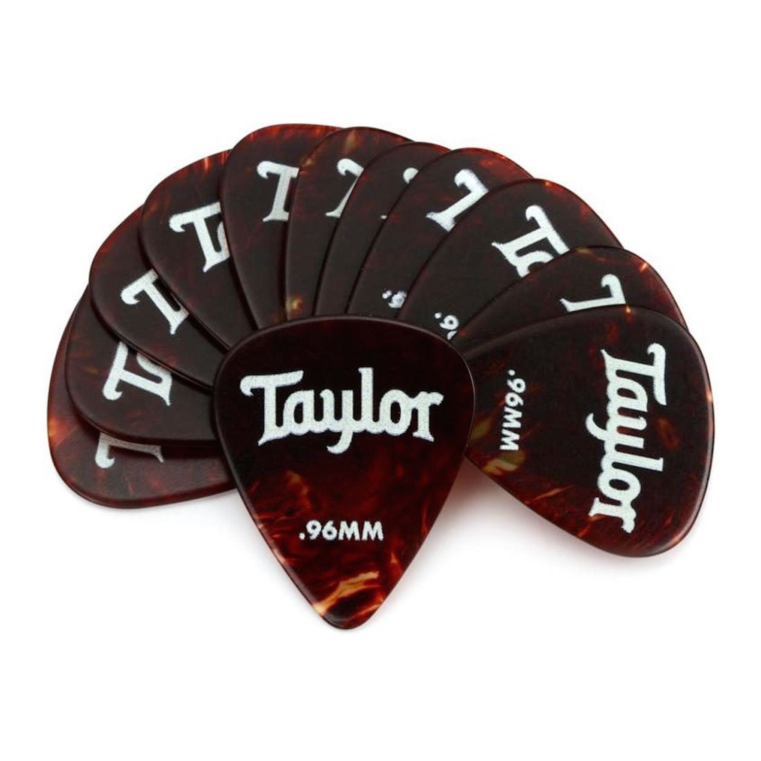 Taylor Celluloid 351 Guitar Picks | Select Type Tortiose Shell 0.96mm 12-Pack