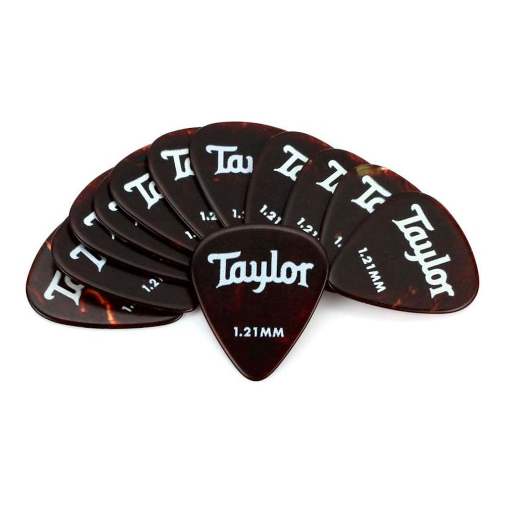 Taylor Celluloid 351 Guitar Picks | Select Type Tortoise Shell 1.21mm 12-Pack