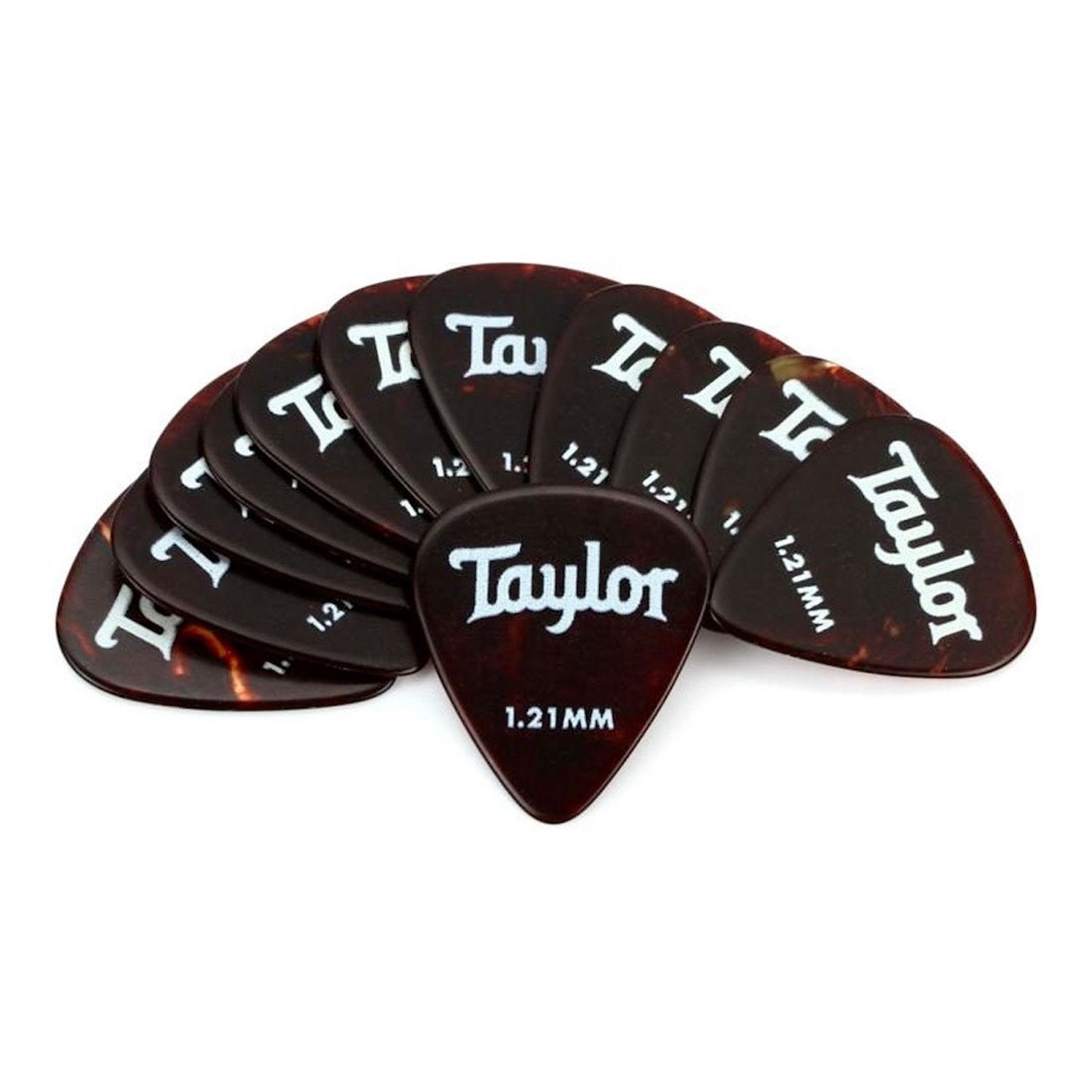 Taylor Celluloid 351 Guitar Picks | Select Type Tortoise Shell 1.21mm 12-Pack