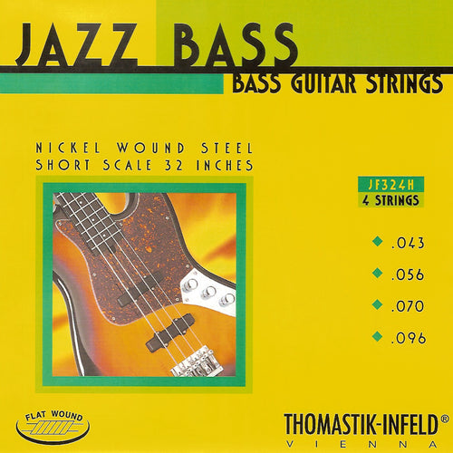 Thomastik JF324H Flat Wound Short Scale (32") Bass Strings Suit Hofner Beatle Bass